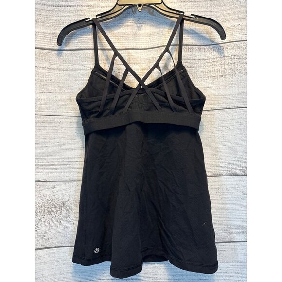 Lululemon Just Breath Black Tank Top Size 6 - Picture 2 of 2